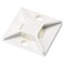 Panduit ABM2SAC Adhesive Backed Cable Tie Mount 4Way Mount PreInstalled Adhesive Indoors Environment ABS Rubber Mounting Method White Pack of 100