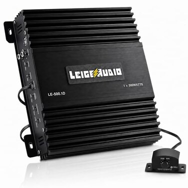LEIGESAUDIO 500 Watts MonoBlock Amplifier Class D 1 Ohm Stable Subwoofer Amplifiers for Car Audio Speakers