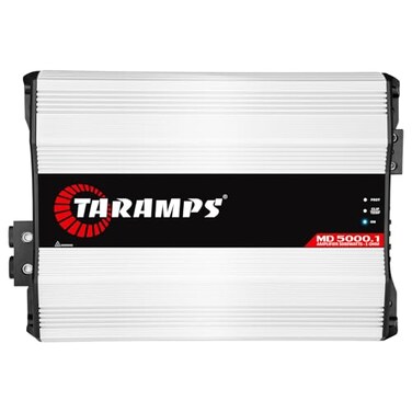 Taramp's Taramps MD 50001 Amplifier 1 Ohm 5000 Watts RMS MAX Mosfet Digital Full Range Crossover LowHigh Pass Bass Boost Car Audio System Monoblock 5k 1 Channel LED Monitor Indicator Class D MD 5k
