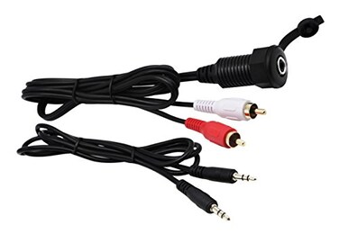 zdyCGTime 35MM AUX Panel Mount Cable 35mm Extension Mount Dash Mount Flush Mount Panel Mount Cable for Car Boat Motorcycle 1M