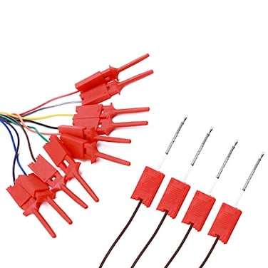 JIUWU A Set 10 pcs Red Logic Analyser Useful High Efficiency Clip Ideal Test Hook
