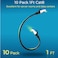 Rapink Patch Cables Cat8 1ft 10 Pack Slim Cat8 Ethernet Patch Cable 40G Support Snagless Cat 8 Patch Cable for Patch Panel to Switch Flexiable Cat 8 Ethernet Cable Datacenter with Gold Plated