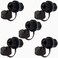 ANMBEST 5PCS Panel Mounting Shielded RJ45 Waterproof Cat55e6 8P8C Connector Ethernet LAN Cable Connector Double Head Adapter with WaterproofDust Cap