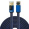 LEKVKM Cat 8 Ethernet Cable 8 FT High Speed Internet Cable Nylon Braided RJ45 Connectors SSTP Shielded Flat LAN Cable Cat8 ethernet Cables 8feet for PC