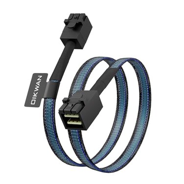 OIKWAN Internal Mini SAS SFF8643 to SFF8643 Compatible with RAID or PCI Express Controller 16FT05M