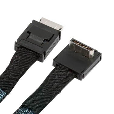 NFHK Down Angled 90 Degree OcuLink PCIe 40 PCIExpress SFF8611 4i to SFF8611 Data Active Cable for eGPU SSD 80cm