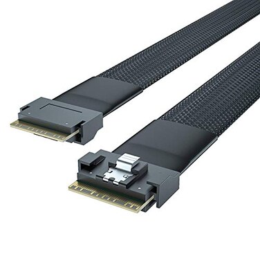 10Gtek SlimSAS SFF8654 to SFF8654 8i Cable 24G PCIe40 85ohm Compatible with Servers Storage Systems HighPerformance Computing 05m164ft