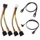 KETAWA SATA Data Cable 15 Pin Power Splitter Cable 4 Pack 60 Gbps HighSpeed Data Transfer Compatible with SATA Hard Drives SSDs Optical Drives AllinOne Storage Expansion Cable Kit
