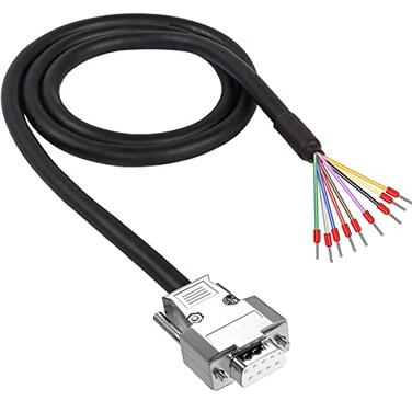 XMSJSIY DB9 Connector Adapter Cable DSUB 9Pin RS232 RS485 Serial Port Extension Cable Replacement with Bare Wire 22AWG DB9 Female
