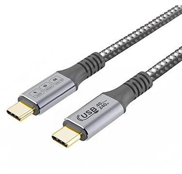 Poihiom USB4 Thunderbolt 4 Cable 40Gbps 8K Video and 240W Charging FullFeatured USB C Cable Compatible with Thunderbolt 3 for MacBook Pro iPad Galaxy S22 Mac mini M1 External SSD eGpu 12m