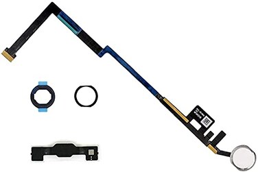 Dedyel Home Button Replacement Compatible with iPad 6 6th Gen 2018 97A1893 A1954 iPad 5 5th Gen 2017 A1822 A1823 Flex Cable Connector White