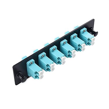 Cable Matters 12 Fibers OM4OM3 Multimode Patch Panel with 6 x LC UPC Duplex Fiber Optic Adapters LGX Compatible