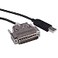 Suamdoen USB to DB25 RS232 Serial Adapter Converter Cable Null Modem for Sharp X68K X68000 PC Communicate Programming Cable
