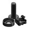 Leadrise 50Pack M6 x 16mm Computer Rack Mount Cage Screws Nuts Washers for Server Cabinet Black