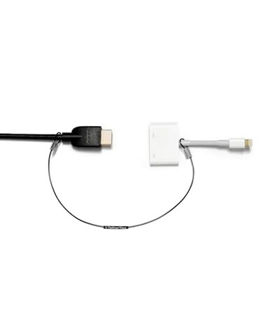 TetherTies Patented PreAssembled Adapter Ties AntiTheft Cable Locks for Tools Dongles Tethers Computer adapters Steel Cable Security Lock Easy Installation