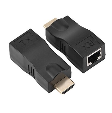 Zerone RJ45 to 14 Network Cable Extender 30m Over Cat 5e6 Ethernet LAN RJ45 Converter Repeater Support 3D 4K for HDTV STB