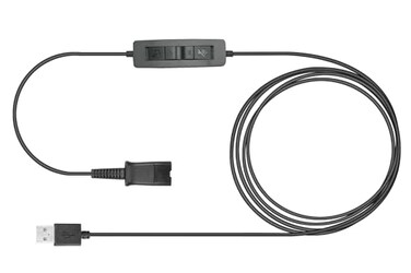 Callez QD headset USB Adapter Cable Compatible with Plantronics QD Quick Disconnect Wired Headset to USB Plug with Inline Volume Mute Controls Works for Computer Laptop PC Mac UC Skype Lync Softphone