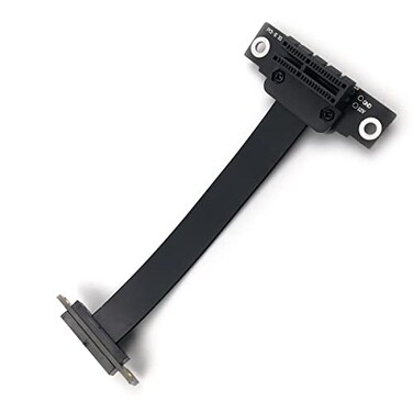 FainWan PCIe PCI Express 36PIN 1X Extension Cable Dual Vertical 90 Degrees Direction