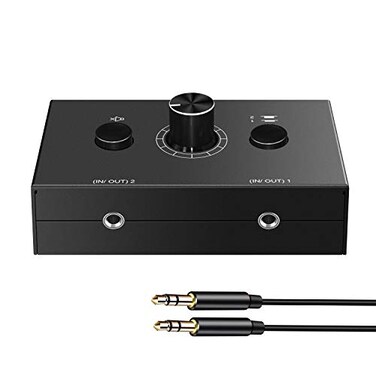 LVY 35mm Audio Selector Audio Switcher Speaker Switch AUX Switch Box AB Switcher Selector BiDirectional 35mm 1In2Out2In1Out
