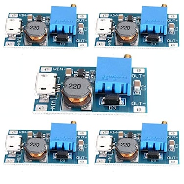 HiLetgo 5pcs DCDC Step Up Converter Booster Power Supply Module Boost Stepup Board MAX Output 28V 2A