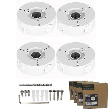 Saindo PFA130E Junction Box for Dome and Bullet Camera 4 Pack
