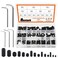 Rustark 450Pcs M3M4M5M6M8 Allen Head Socket Hex Grub Screw Set Assortment Kit with Internal Hex Drive 129 Class Black Alloy Steel