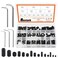 Rustark 450Pcs M3M4M5M6M8 Allen Head Socket Hex Grub Screw Set Assortment Kit with Internal Hex Drive 129 Class Black Alloy Steel