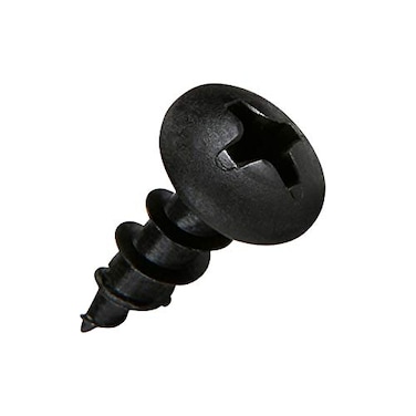 Rok 100 Pack Hardware 8 x 12 127mm Deep Coarse Thread Phillips Pan Head Black Phosphate Wood Screws Excellent in Particle Board MDF Plastic Composites ROKS8X12PPCBP