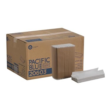 Georgia-Pacific Pacific Blue Basic CFold Paper Towels by GP PRO White 20603 240 Towels per Pack 10 Packs