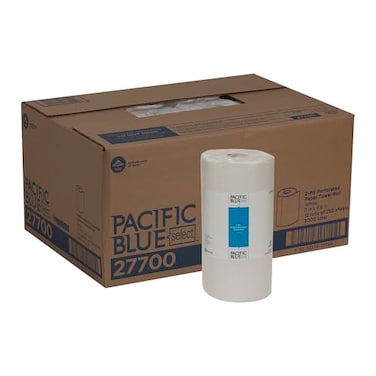 Georgia-Pacific Pacific Blue Select 2Ply Perforated Roll Paper Towel by GPPRO GeorgiaPacific White 27700 250 Sheets Per Roll 12 Rolls Per Case