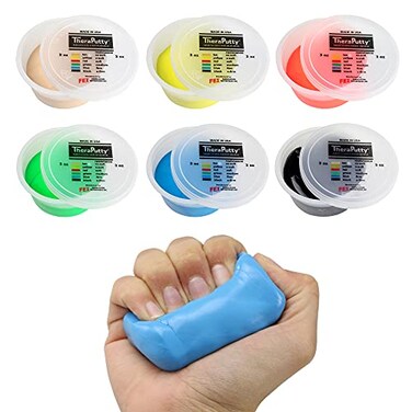 CanDo TheraPutty Standard Hand Exercise Putty For Rehabilitation Exercises Hand Therapy and Occupational Therapy Use To Strengthen Hand Muscles Improve Fine Motor Skills And Decrease Stress
