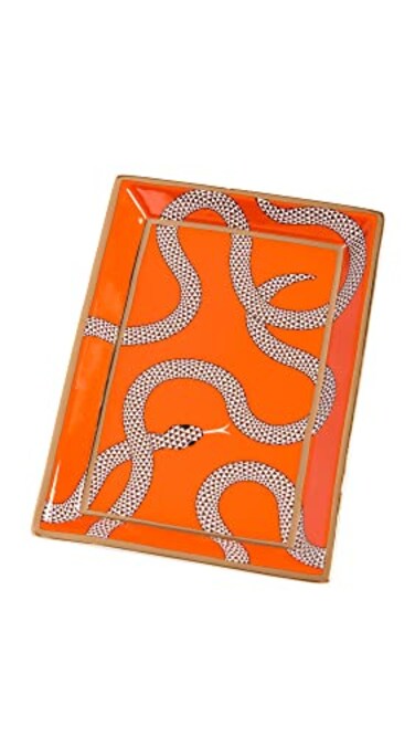 Jonathan Adler Eden Rectangular Tray Orange