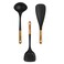 Staub Silicone with Wood Handle 3pc Cooking Utensil Set