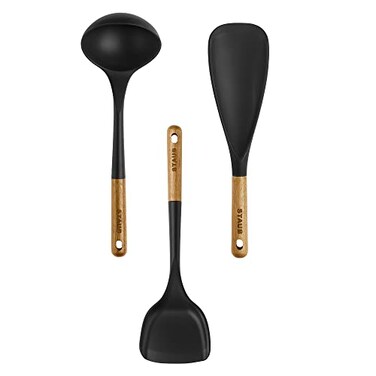 Staub Silicone with Wood Handle 3pc Cooking Utensil Set