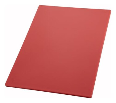 Winco HeavyDuty Plastic Cutting Board 15 x 20 x 12 Red Medium