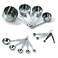 TableCraft Bakers Dozen Measuring Set Includes Measuring Spoons Measuring Cups and Spice Spoons Silver