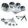 TableCraft Bakers Dozen Measuring Set Includes Measuring Spoons Measuring Cups and Spice Spoons Silver
