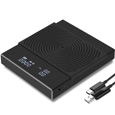 TIMEMORE Black Mirror Basic 2 Coffee Scale with Timer 2kg01g High Precision Kitchen Scale Espresso Scale with Flow Rate Function Digital Coffee Scale for Pour Over Drip Coffee with Silicone Cover
