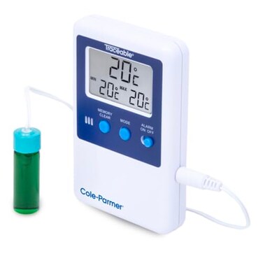 Traceable FridgeFreezer Digital Thermometer with Calibration 5 mL Bottle Probe