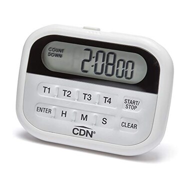 CDN PT2 Component Design Northwest 4Event Clock Digital Timer White