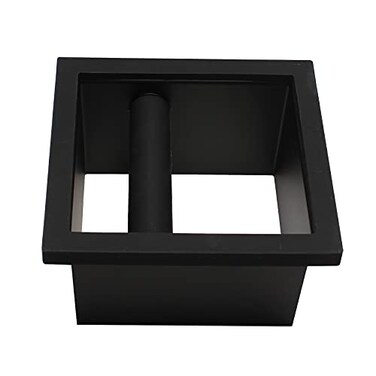 DIBTSA Espresso Coffee Ground Knock Box Chute Builtin Desktop Waste Bucket Stainless Steel Bottomless Knocking Residue Box Rectangle