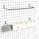 FRIMOONY Paper Towel Holder for Pegboard Extendable Fit Any Standard Pegboard 2 Packs Black