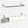 FRIMOONY Paper Towel Holder for Pegboard Extendable Fit Any Standard Pegboard 2 Packs Black