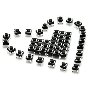 Gikfun 6x6x43mm TACT Switch Push Button for Arduino PCB Pack of 50pcs EK1019