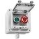 Manesi IP67 Outdoor Waterproof Box 2 Push Button Letter Emergency Stop Button Momentary Push Button Button with Protective Cover Antimisoperation Switch