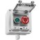 Manesi IP67 Outdoor Waterproof Box 2 Push Button Letter Emergency Stop Button Momentary Push Button Button with Protective Cover Antimisoperation Switch