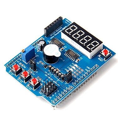 HiLetgo MultiFunction Shield ProtoShield MultiFunctional Expansion Board Sensor Shield Module with Four Digital Display for Arduino