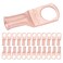 SELTERM 25pcs 8 AWG 516 Stud Battery Lugs Ring Terminals Heavy Duty Copper Wire Lugs Battery Cable Ends 8 Gauge Ring Terminal Connectors UL Bare Copper Eyelets Electrical Battery Cable Lugs
