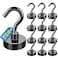 LOVIMAG Magnetic Hooks 12 Pack 30lbs Magnet Hook 2026 Cruise Cabin Ship Essentials Heavy Duty Strong Magnets Refrigerator Fridge Hanging for Classroom Beach Vacation Kitchen Grills Black