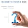 LOVIMAG 6 Pack 85LB Magnetic Hooks Strong Cabin Ship Essentials Hook Heavy Duty Refrigerator Fridge Magnets Hanging for Classroom Beach Vacation Kitchen Grills Home Blue